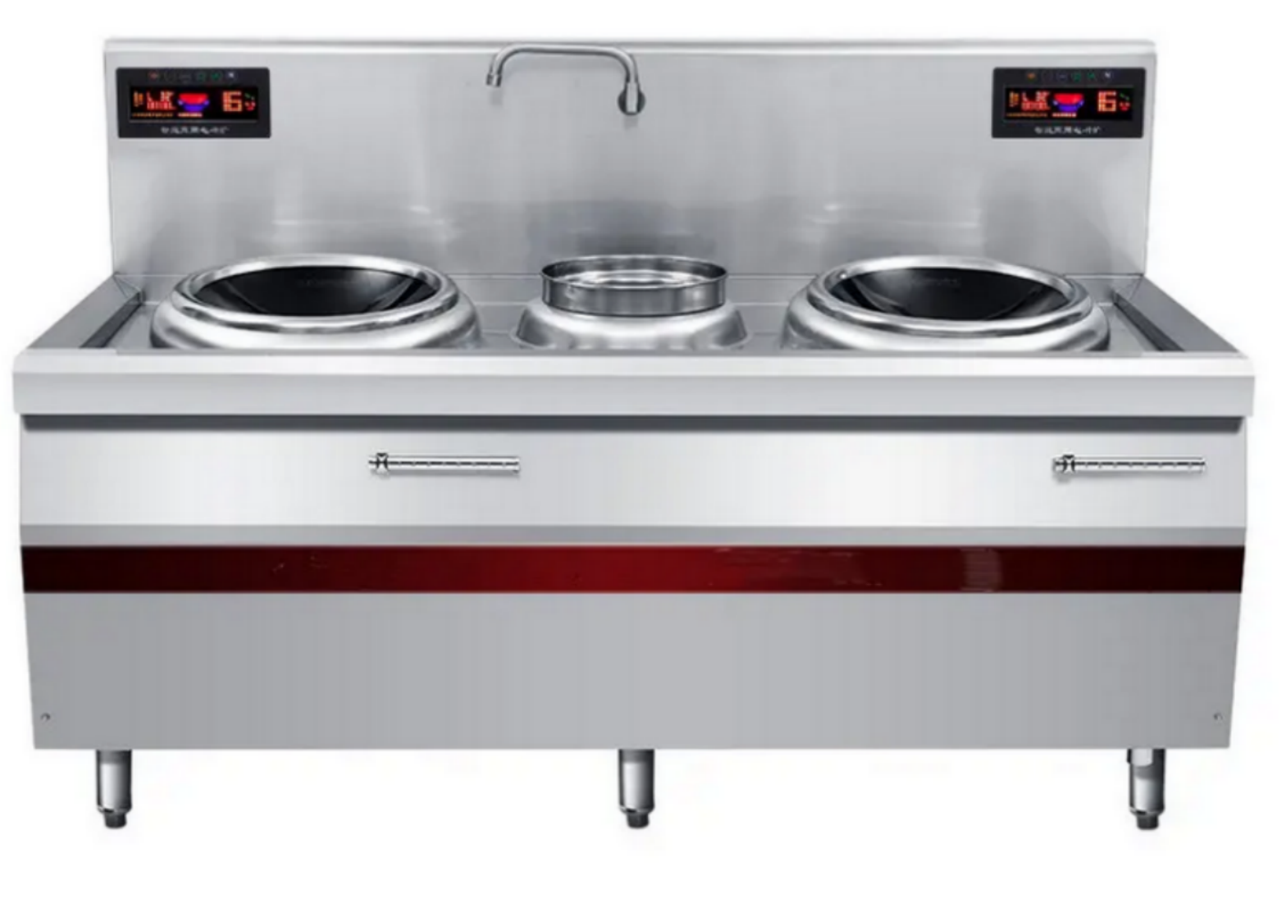 电磁双眼广式炒灶